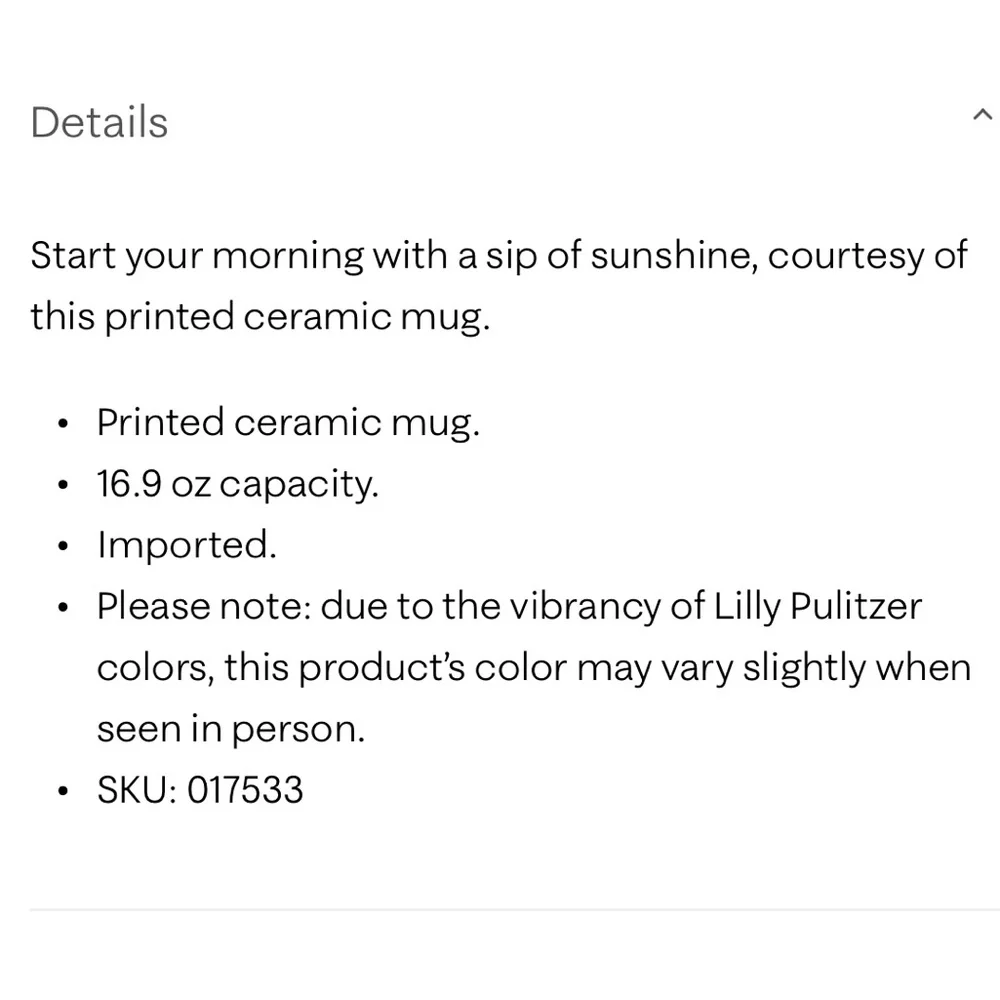 Lilly Pulitzer Blue Printed Ceramic Mug